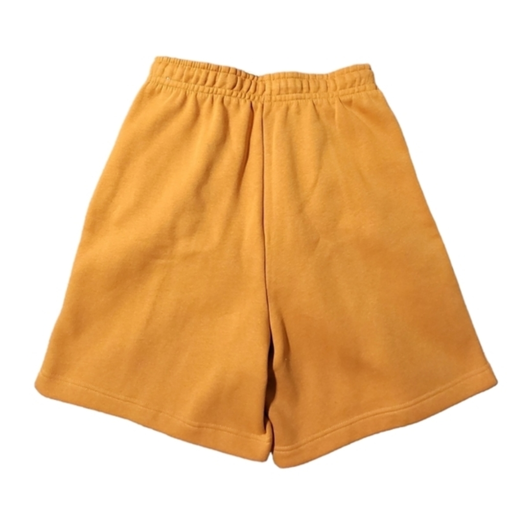 Nike Sportswear Women's Fleece Drawstring High Rise Shorts in Light Curry Color - Picture 3 of 7